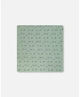 Deux par Deux Baby Boy Printed Muslin Blanket Sage Monkey - Infant|Toddler