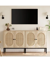 gaomon Rattan Buffet Cabinet