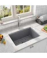 Casainc 27inch L x 19inch W Undermount Single Bowl Fireclay Kitchen Sink