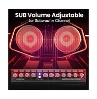 Pyle 7 Bands Graphic Equalizer with Subwoofer Control, Bluetooth