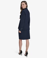 Halston Women's Scuba-Crepe Barbell Peak-Lapel Blazer