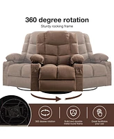 Boyel Living Massage Rocker Recliner Chair Rocking Chairs for Adults Oversized with 2 Cup Holders and Usb Charge