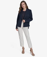 Halston Women's Scuba-Crepe Wrap Belted Blazer