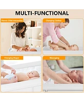 gaomon Dresser for Bedroom with 6 Drawers, Changing Table Top, Nursery Diaper Station Baby Power