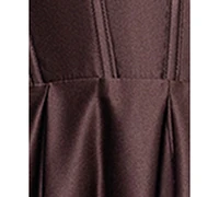 Blondie Nites Juniors' Gathered-Bust Boned-Waist Ball Gown