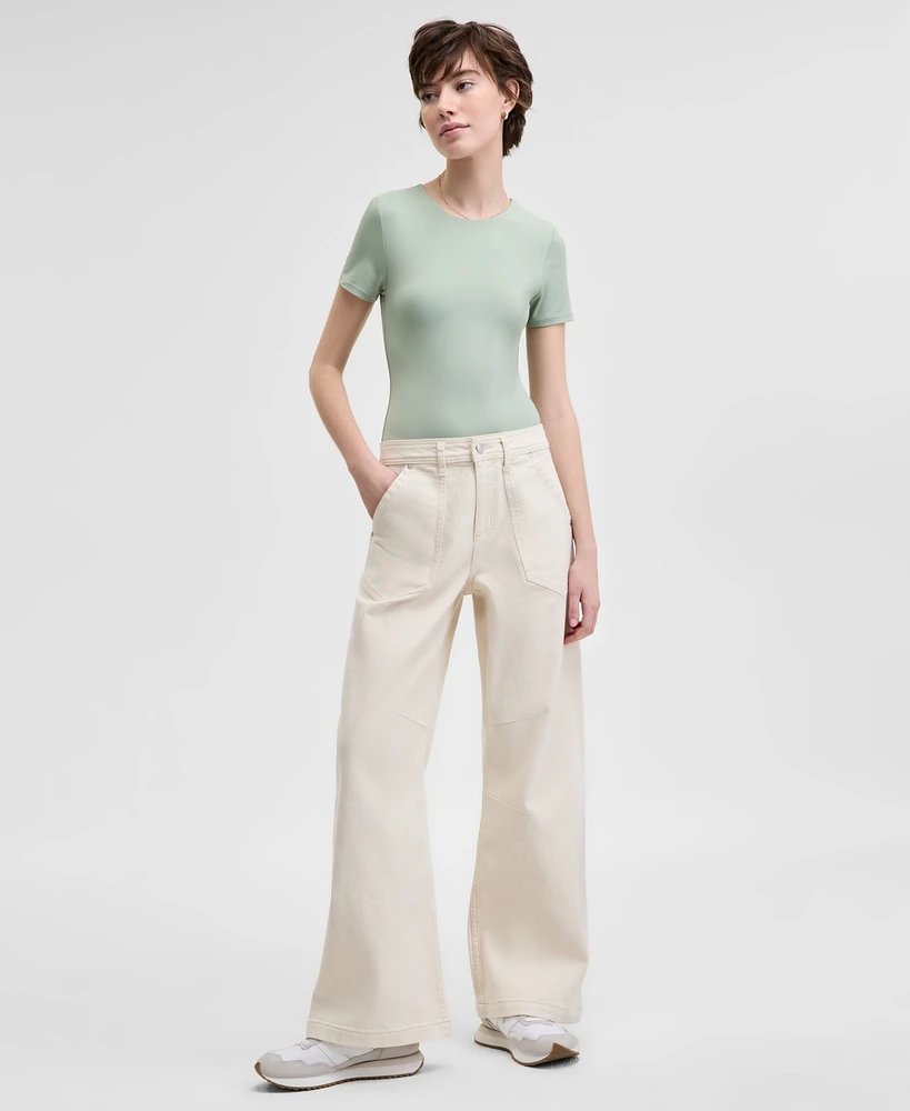 And Now This Petite Utility Pocket Wide-Leg Pants, Exclusively at Macy's