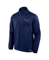 Fanatics Men's Navy Washington Capitals Authentic Pro Rink Quarter-Zip Jacket