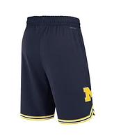 Jordan Men's Navy Michigan Wolverines Road Replica Performance Basketball Shorts