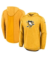 Fanatics Men's Gold Pittsburgh Penguins Authentic Pro Rink Lightweight Pullover Hoodie