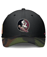 Nike Men's Black/Camo Florida State Seminoles 2024 Military Appreciation Rise Swoosh Performance Flex Hat