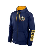 Fanatics Men's Navy Denver Nuggets Baller Defender Performance Full-Zip Hoodie