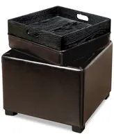 Bartlett Leather Storage Ottoman