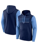 Fanatics Men's Navy/Light Blue Tennessee Titans Outline Pullover Hoodie