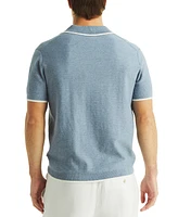 Nautica Men's Textured Sweater Polo Shirt