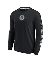 Fanatics Men's Black Boston Bruins Elements Strive Long Sleeve T-Shirt