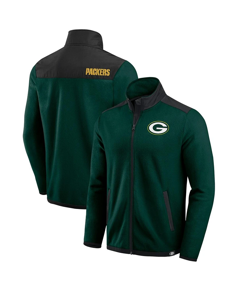 Fanatics Men's Green Bay Packers Color Block Polar Fleece Full-Zip Jacket