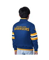 Starter Big Boys and Girls Royal Golden State Warriors Scout Varsity Full-Snap Jacket