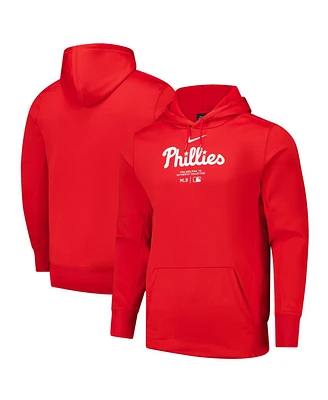 Nike Men's Red Philadelphia Phillies Authentic Collection Practice Performance Pullover Hoodie