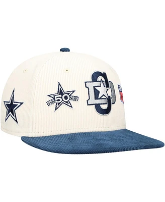 New Era Men's Cream/Navy Dallas Cowboys Corduroy 59FIFTY Fitted Hat