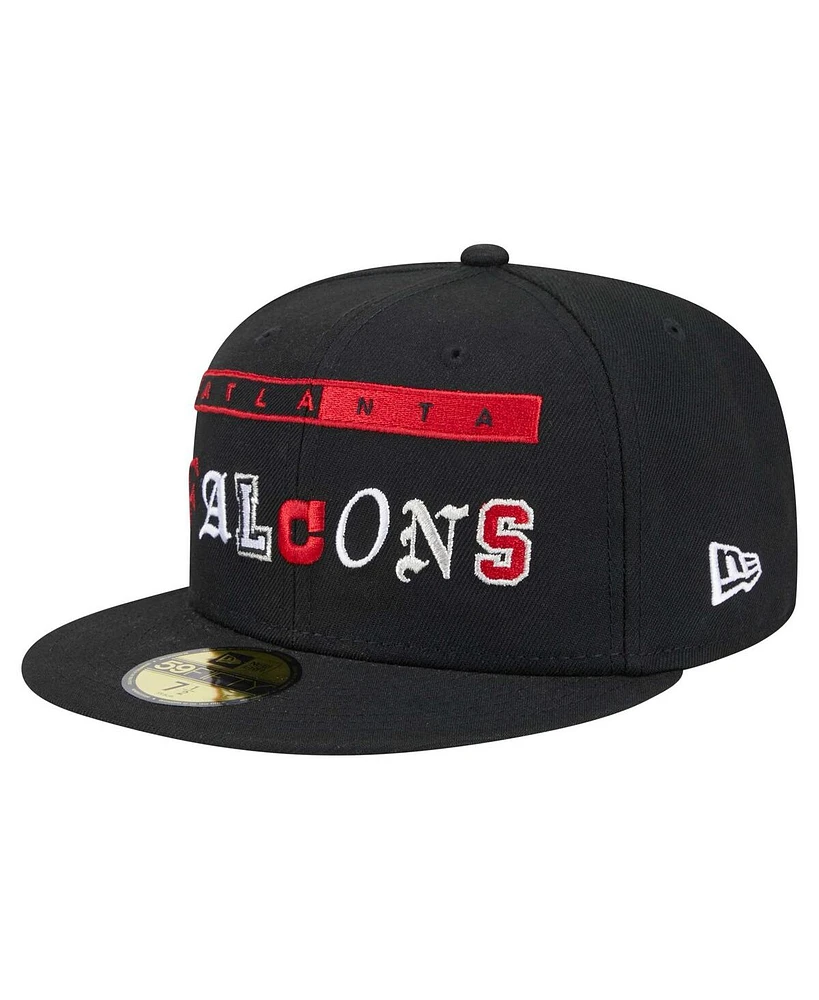 New Era Men's Black Atlanta Falcons Ransom 59FIFTY Fitted Hat