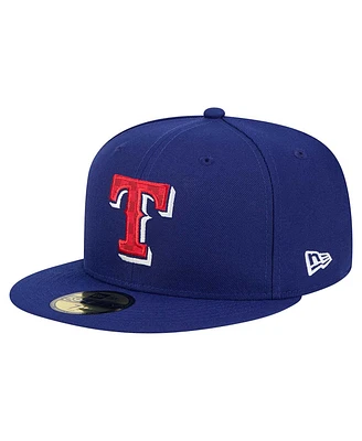 New Era Men's Royal Texas Rangers Checkered Undervisor 59FIFTY Fitted Hat