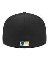 New Era Men's Black Athletics Duo Logo 2.0 59FIFTY Fitted Hat