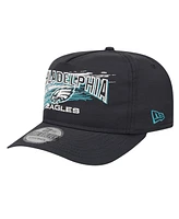 New Era Men's Black Philadelphia Eagles Throwback Brush Golfer Snapback Hat