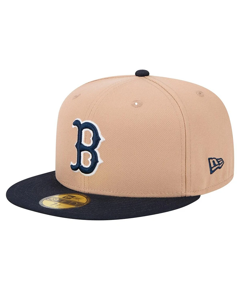 New Era Men's Khaki Boston Red Sox 59FIFTY Fitted Hat