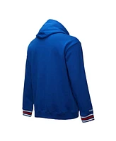 Mitchell & Ness Men's Royal Kansas Jayhawks Chain stich Fleece Pullover Hoodie