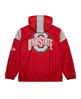 Mitchell & Ness Men's Scarlet Ohio State Buckeyes Team 3.0 Anorak Half-Zip Hoodie