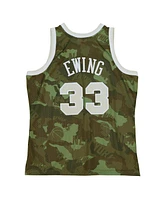 Mitchell & Ness Men's Patrick Ewing Camo New York Knicks Hardwood Classics 1991/92 Ghost Green Swingman Jersey