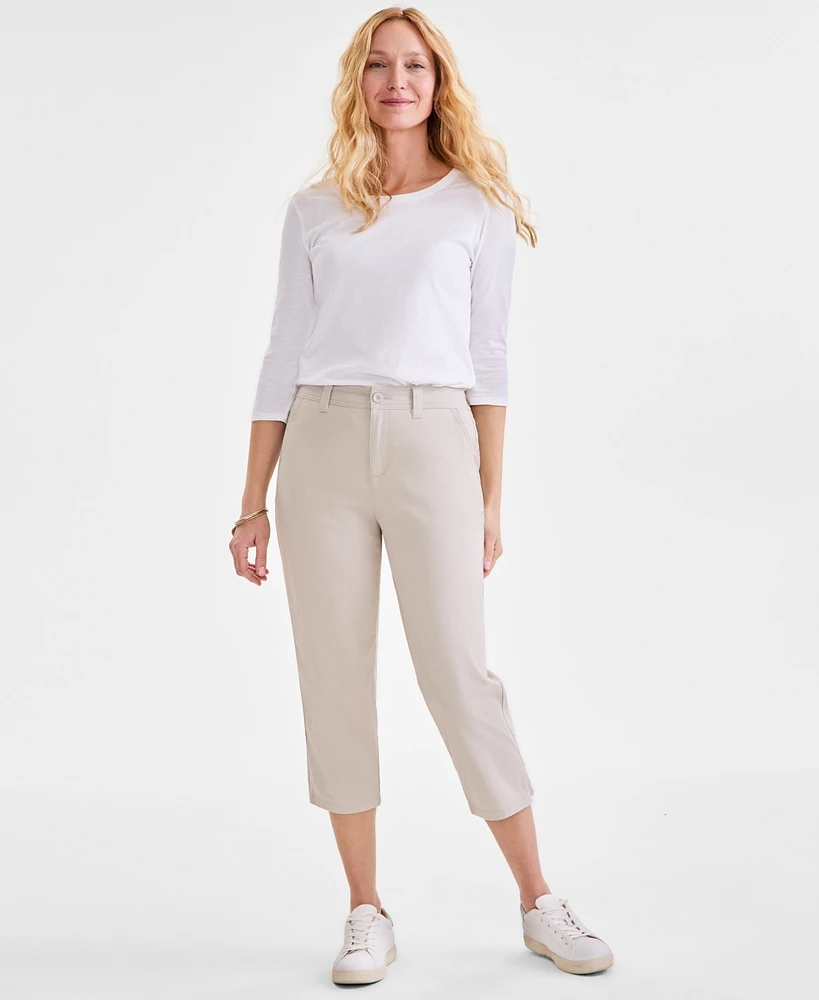 Style & Co Women's Mid-Rise Comfort Waist Capri Pants, Regular Petite, Exclusively at Macy's