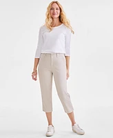 Style & Co Women's Mid-Rise Comfort Waist Capri Pants, Regular Petite, Exclusively at Macy's
