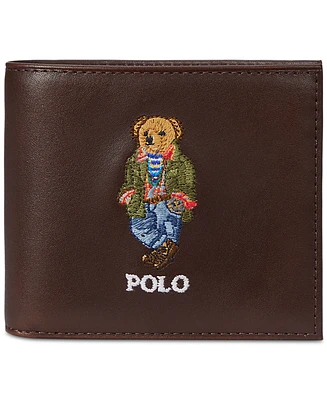 Polo Ralph Lauren Men's Polo Bear Leather Billfold Wallet