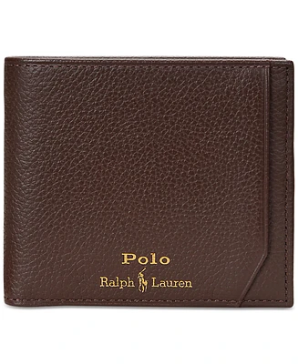 Polo Ralph Lauren Men's Pebbled Leather Billfold Wallet