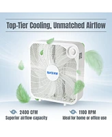 Hurricane 20 Inch Classic Series Floor Box Fan with 3 Efficient Speed Settings