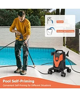 Mecale 2400 Psi Electric Pressure Washer with 4 Universal Wheels
