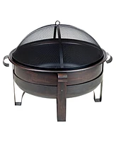 Slickblue Heavy Duty Fire Pit for Durable Outdoor Heating and Ambiance