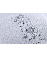 MarCielo 2 Pcs Embroidered Floral Pillow Shams King