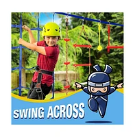 SereneLife 50 Ninja Warrior Obstacle Course Kit with 13 Accessories