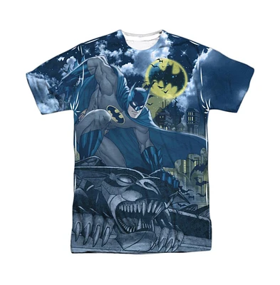 Batman Men's Gotham Gargoyle Short Sleeve Adult 100% Poly Crew Tee / T-Shirt