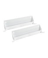 Rev-a-Shelf 14" Tip Out Accessory Tray, Tab Stops, White, 2 Pack, 6562-14-11-52