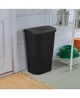 Sterilite 11.3 Gal Lift Top Lid Kitchen Trash Can Wastebaskets, Black (24 Pack)