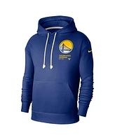 Nike Men's Royal Golden State Warriors Courtside Standard Issue Premium Performance Pullover Hoodie