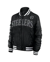 Fanatics Women's Black Pittsburgh Steelers Elements Wave Full-Snap Jacket