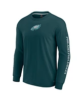 Fanatics Men's and Women's Midnight Green Philadelphia Eagles Elements Strive Long Sleeve T-Shirt