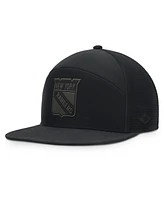 Fanatics Men's Black New York Rangers Front Office Adjustable Hat