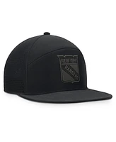 Fanatics Men's Black New York Rangers Front Office Adjustable Hat