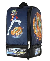 Beyblade Burst Fafnir Spinner Top Fumiya Kindo Dual Compartment Insulated Lunch Box Bag Tote