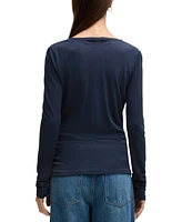 Boss by Hugo Boss Women's Cowl-Neck Long-Sleeved Top